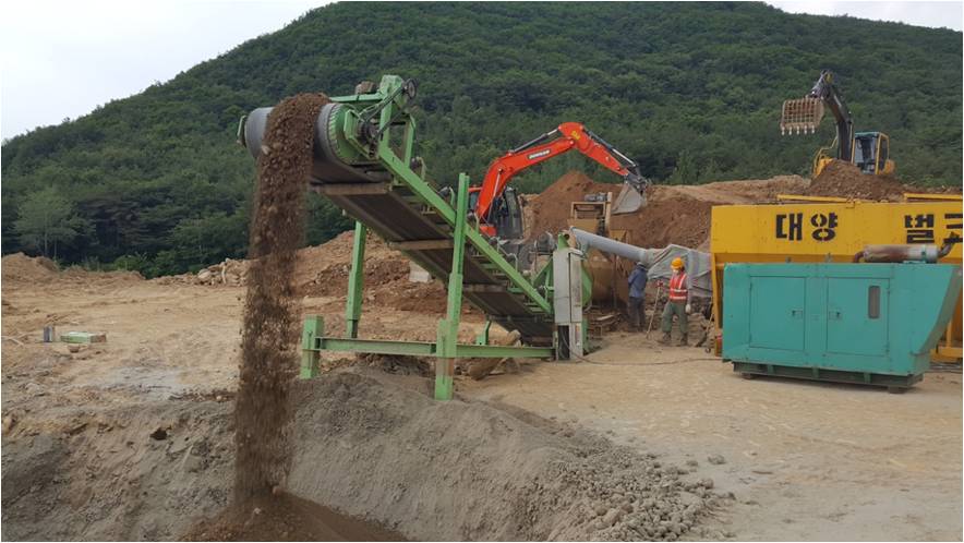 토양개량 울산영천간도로공사 현장