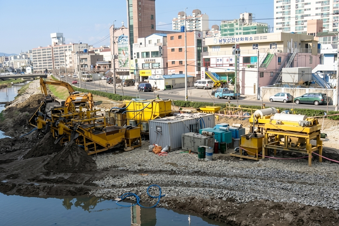 CONTAMINATED DREDGED SOIL 현장 및 기술 이미지